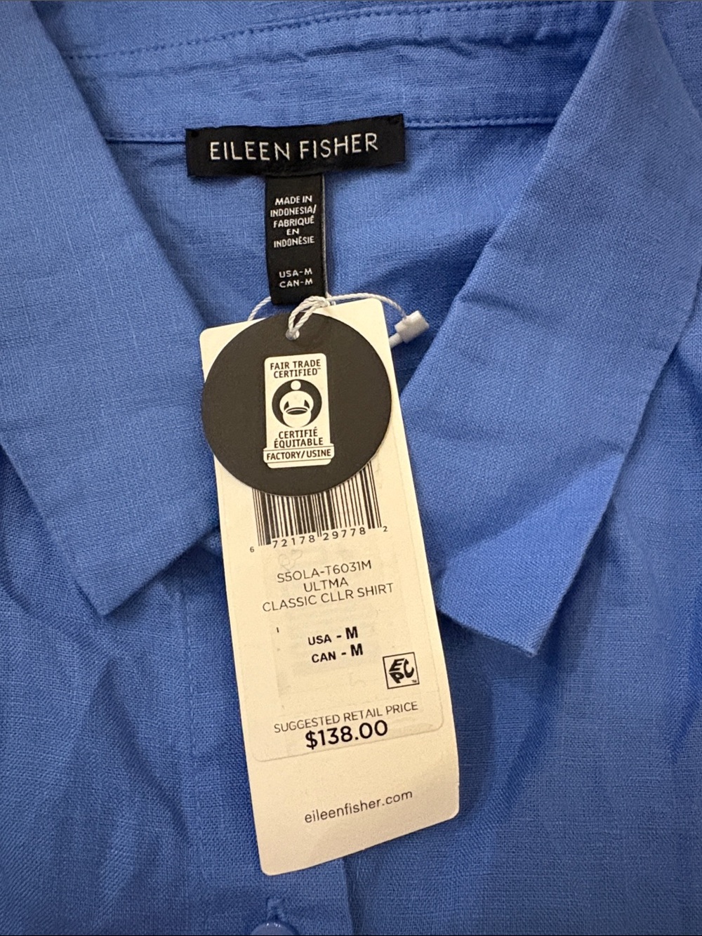 NWT Eileen Fisher Organic Handkerchief Linen Sleeveless Shirt - Picture 6 of 7